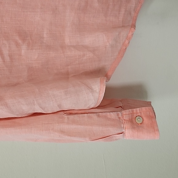 Lilly Pulitzer 100% Linen Women's Sea View Button-Down  Size Medium - Picture 16 of 16